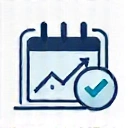 Icon representing follow-up consultations, possibly a calendar with an arrow or a continuous loop.